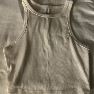 Wild Fable Cream Ribbed Tank Top